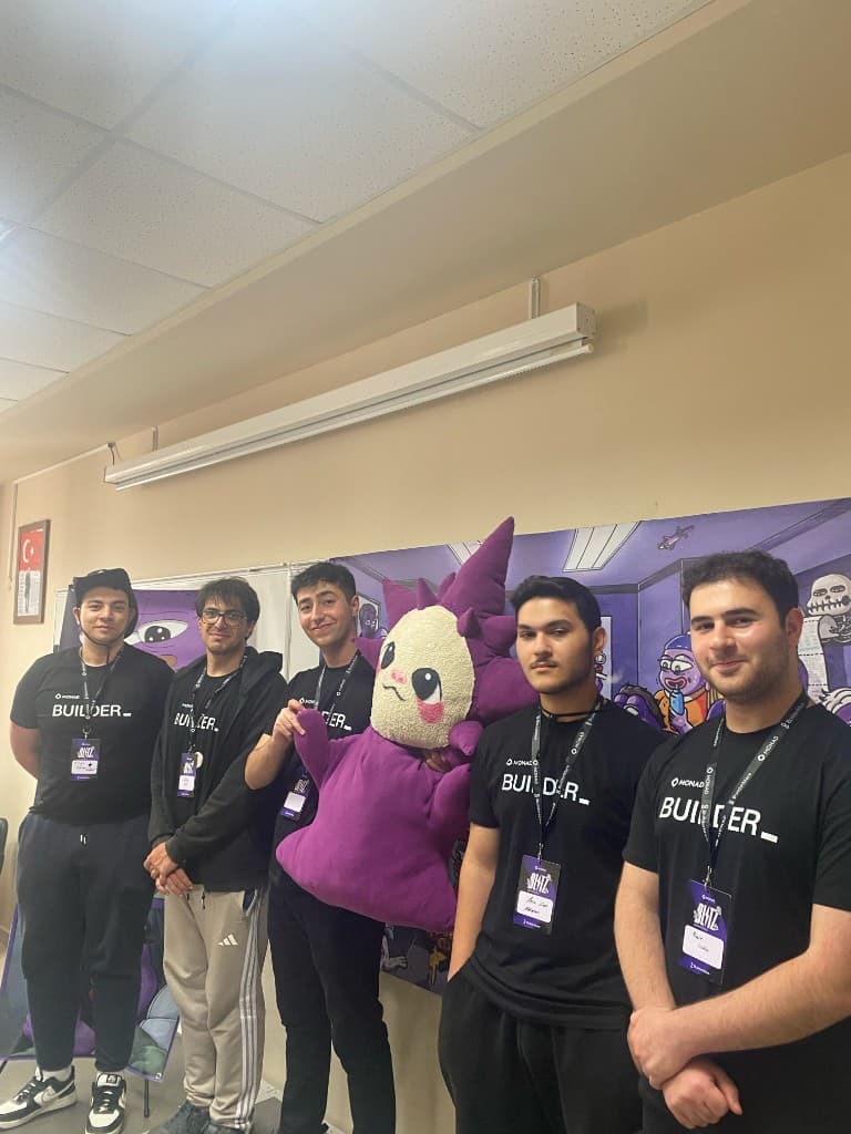 Monad Marathon Club team at the Monad Blitz hackathon